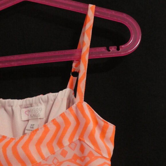 CHILDREN'S PLACE | small (5/6) | Fully Lined Orange Sleeveless Summer Dress - Picture 5 of 16